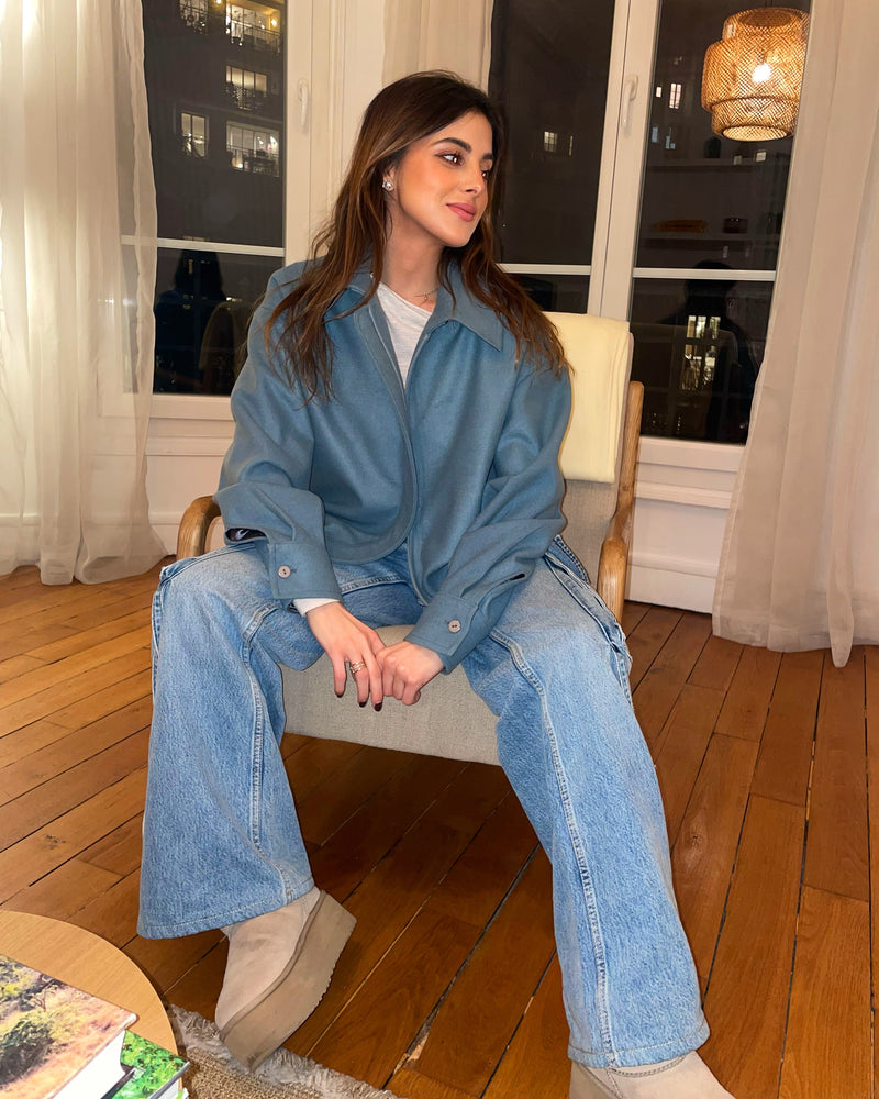 Wassi Sky Blue Bomber - FW24 - Alexandra Rafie