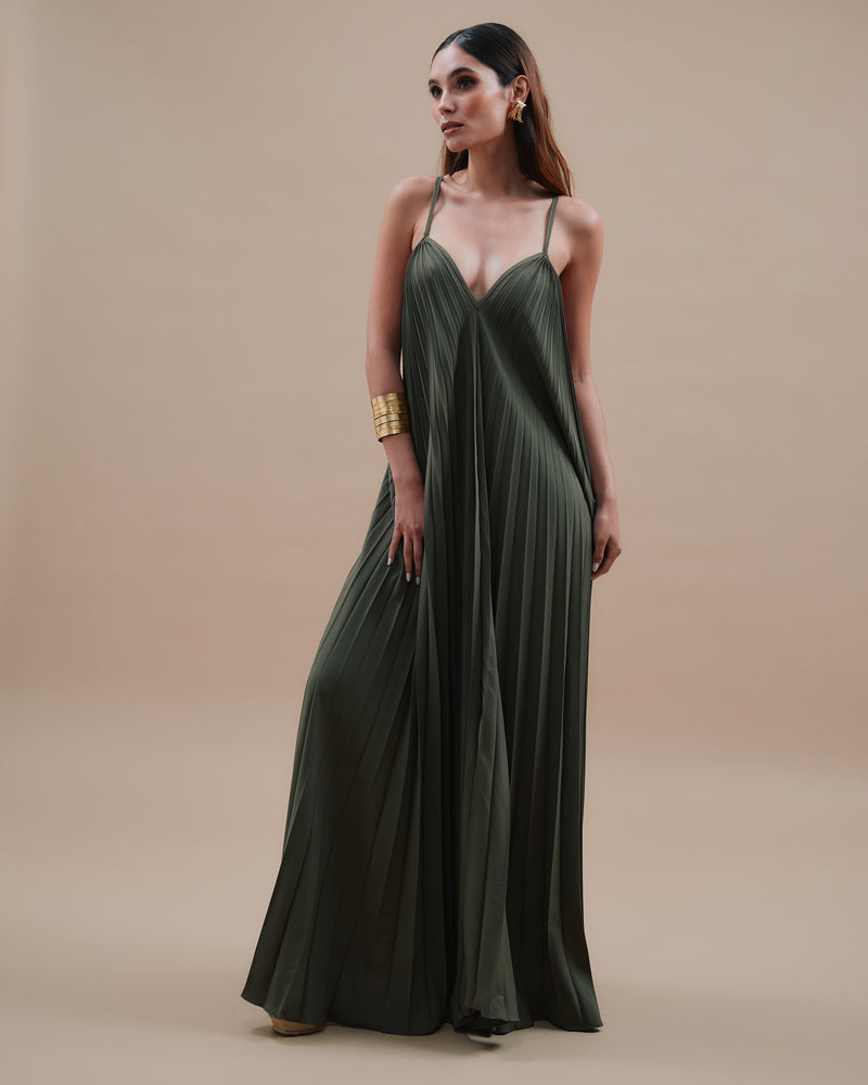 Ella Kaki Dress - SS24 - Alexandra Rafie