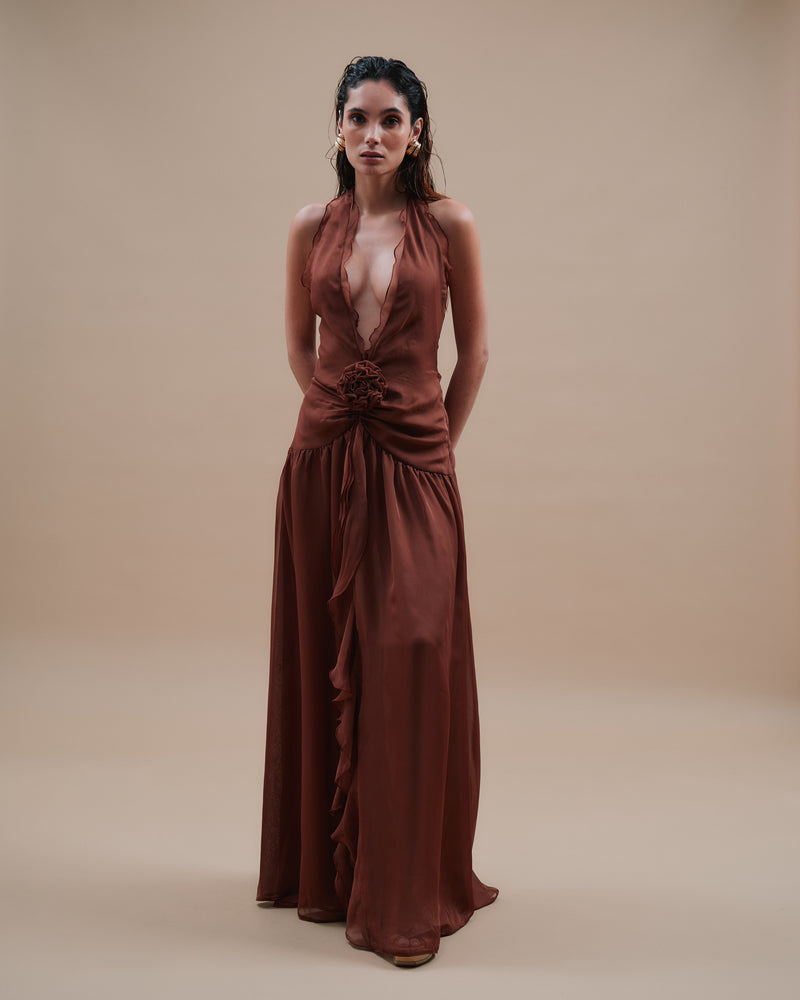 Camilla Brown Dress - SS24 - Alexandra Rafie