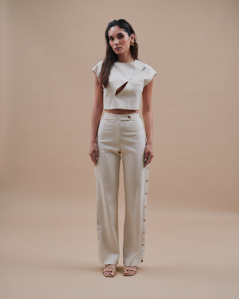 Dia Beige Pants - SS24 - Alexandra Rafie
