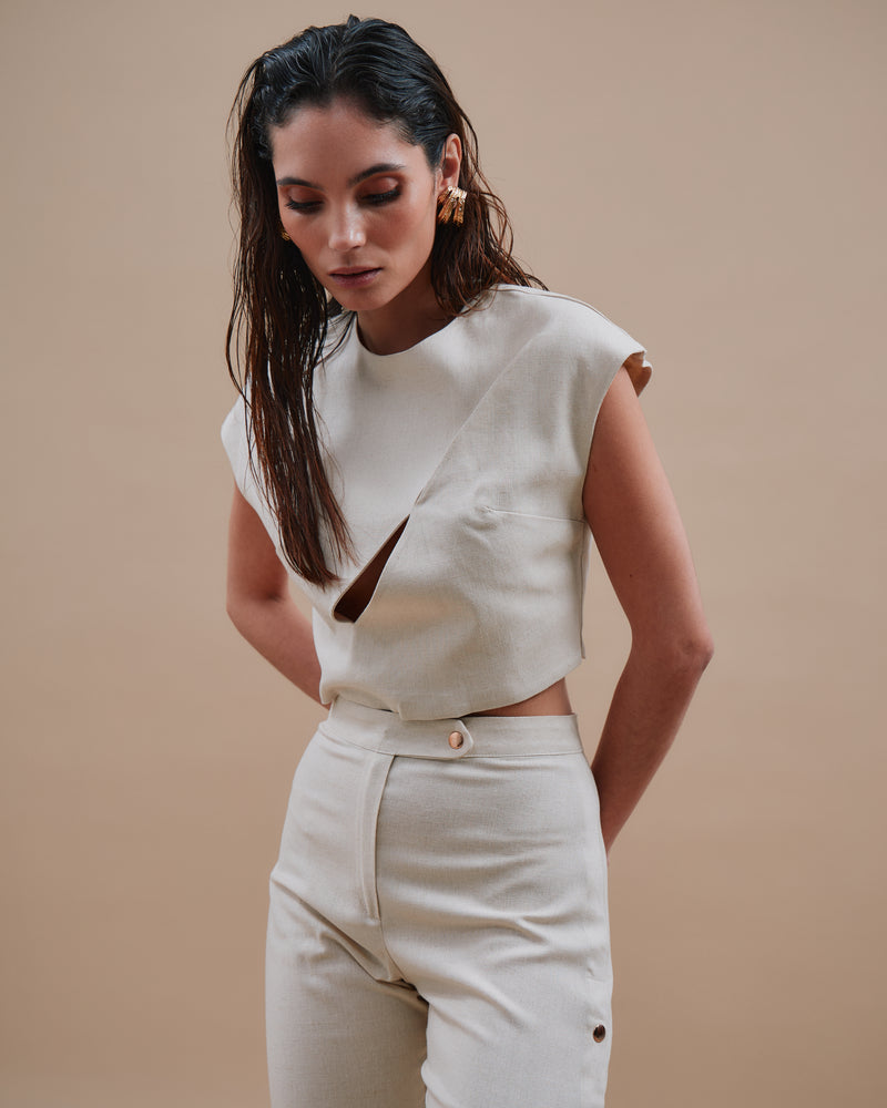 Dia Beige Top - SS24 - Alexandra Rafie