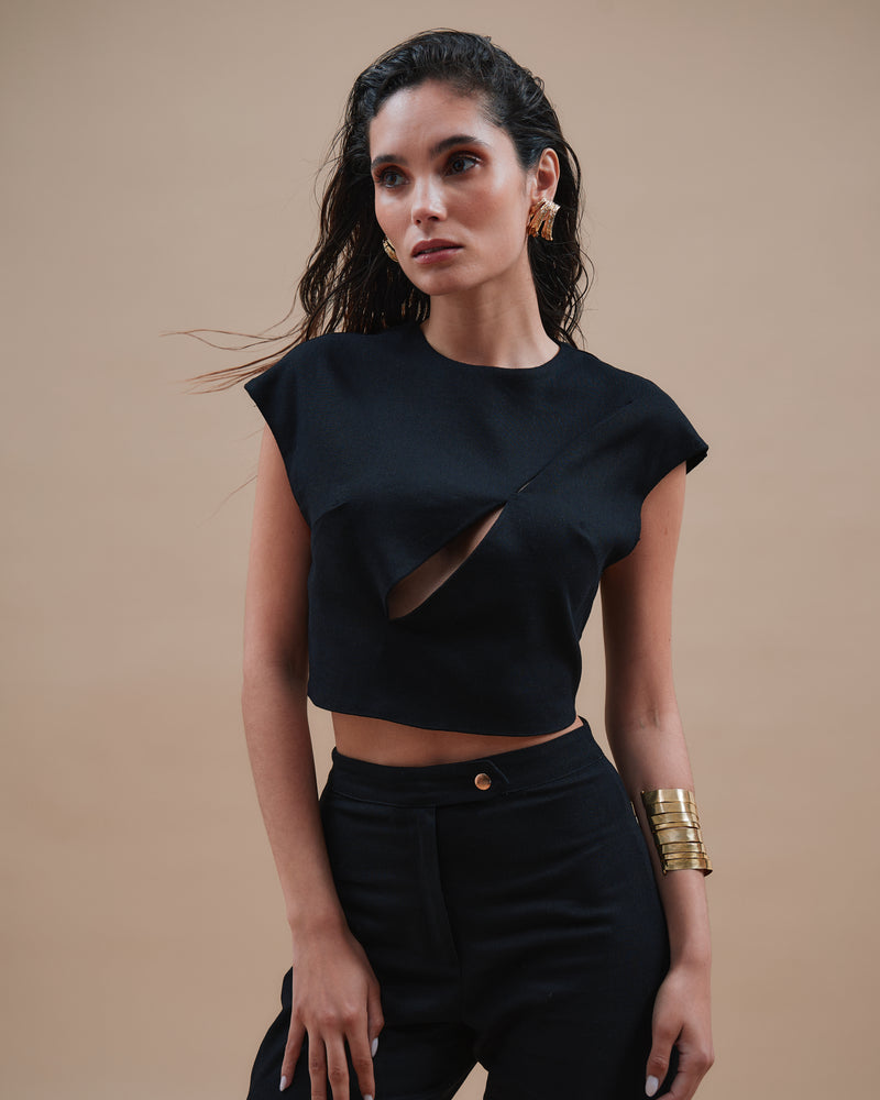 Dia Black Top - SS24 - Alexandra Rafie