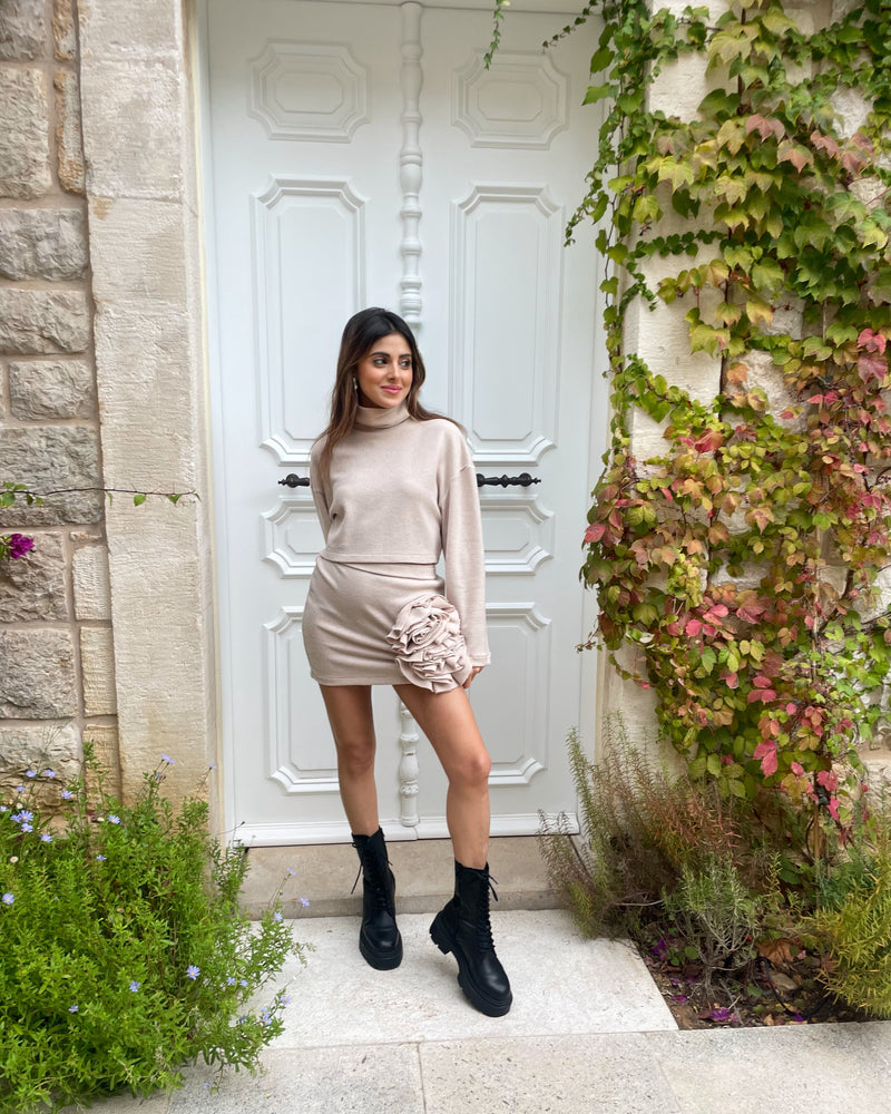 Tate Beige Top - FW24 - Detail 3 - Alexandra Rafie