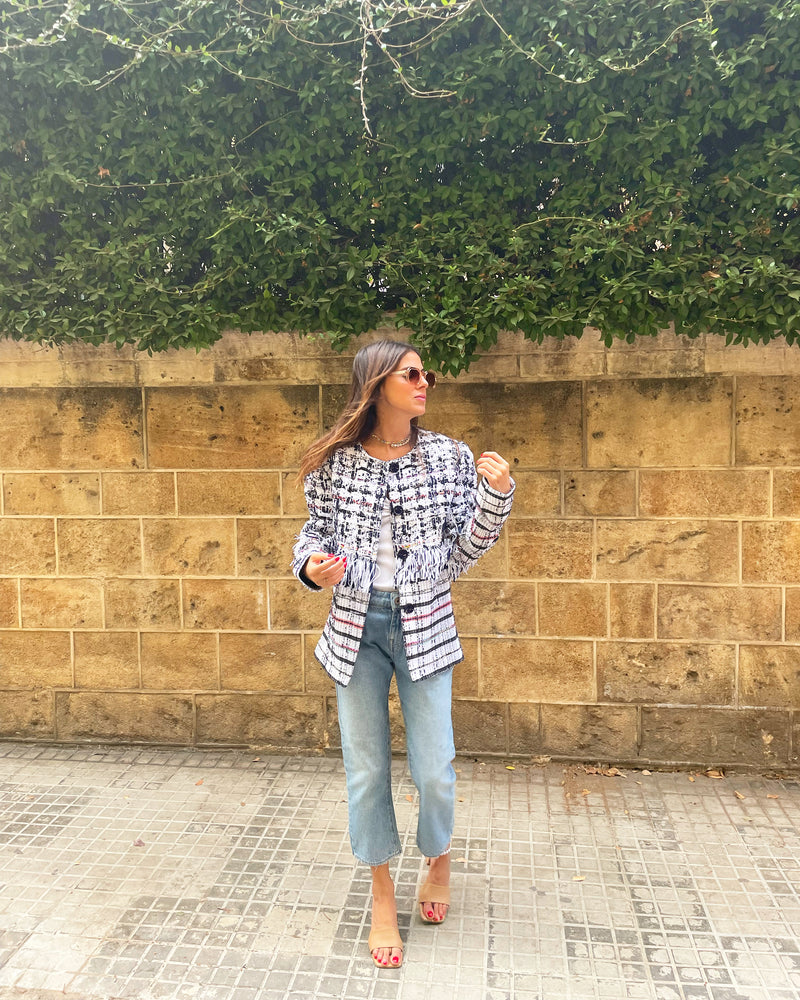 Suzi Navy Blue Jacket - FW22 - Alexandra Rafie
