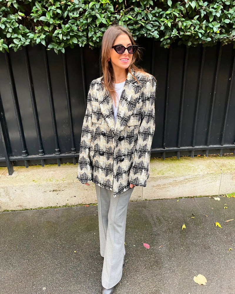 Steph Black & Gold Blazer - FW22 - Alexandra Rafie