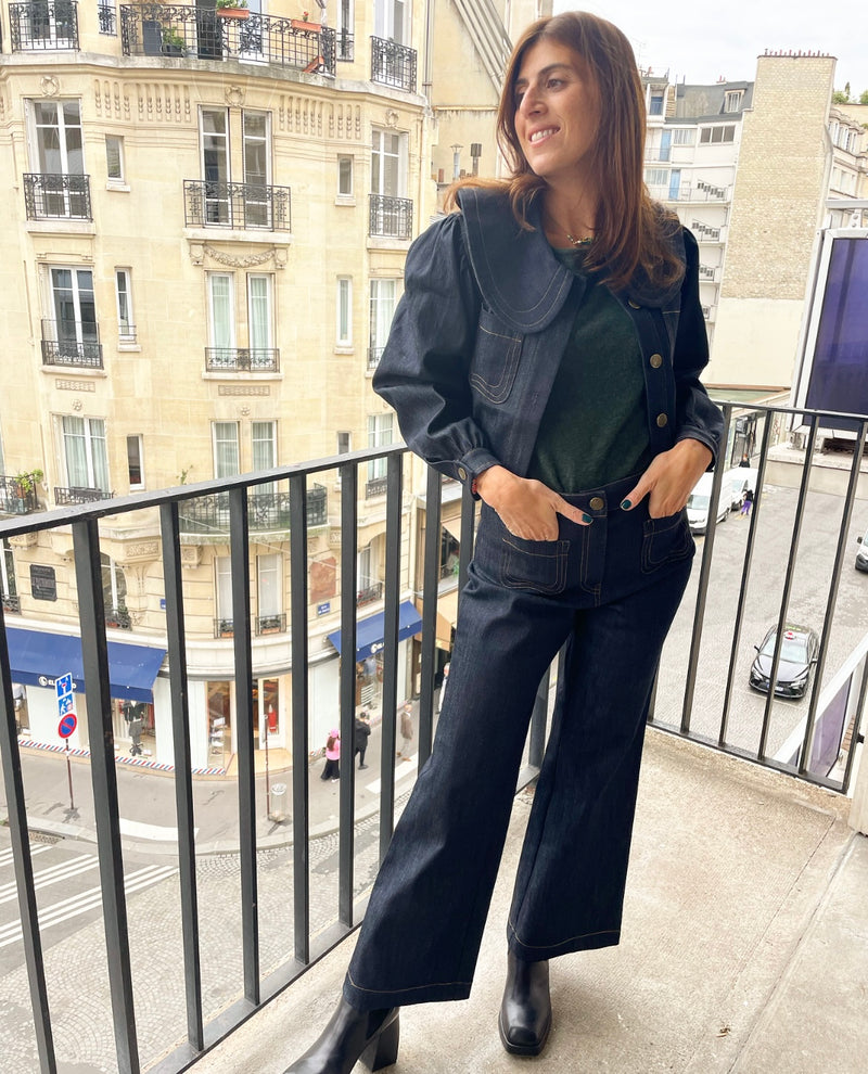 Sergio Pants in Navy Blue - FW22 - Alexandra Rafie