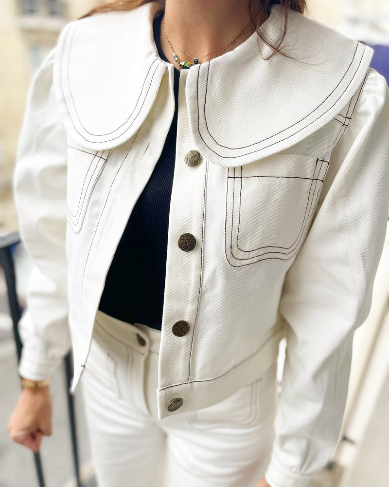 Sergio Ecru Jacket - FW22 - Alexandra Rafie