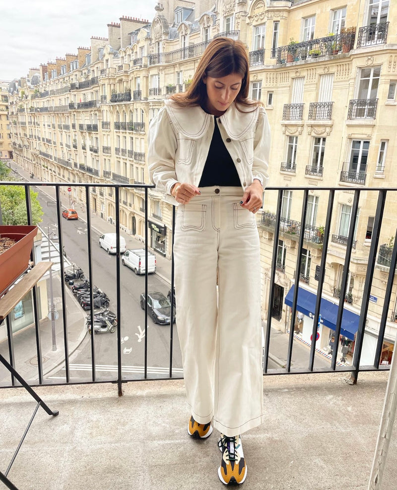 Sergio Pants in Ecru - FW22 - Alexandra Rafie