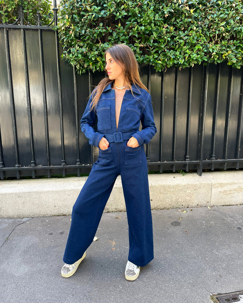 Laura Denim Jumpsuit - FW22 - Alexandra Rafie