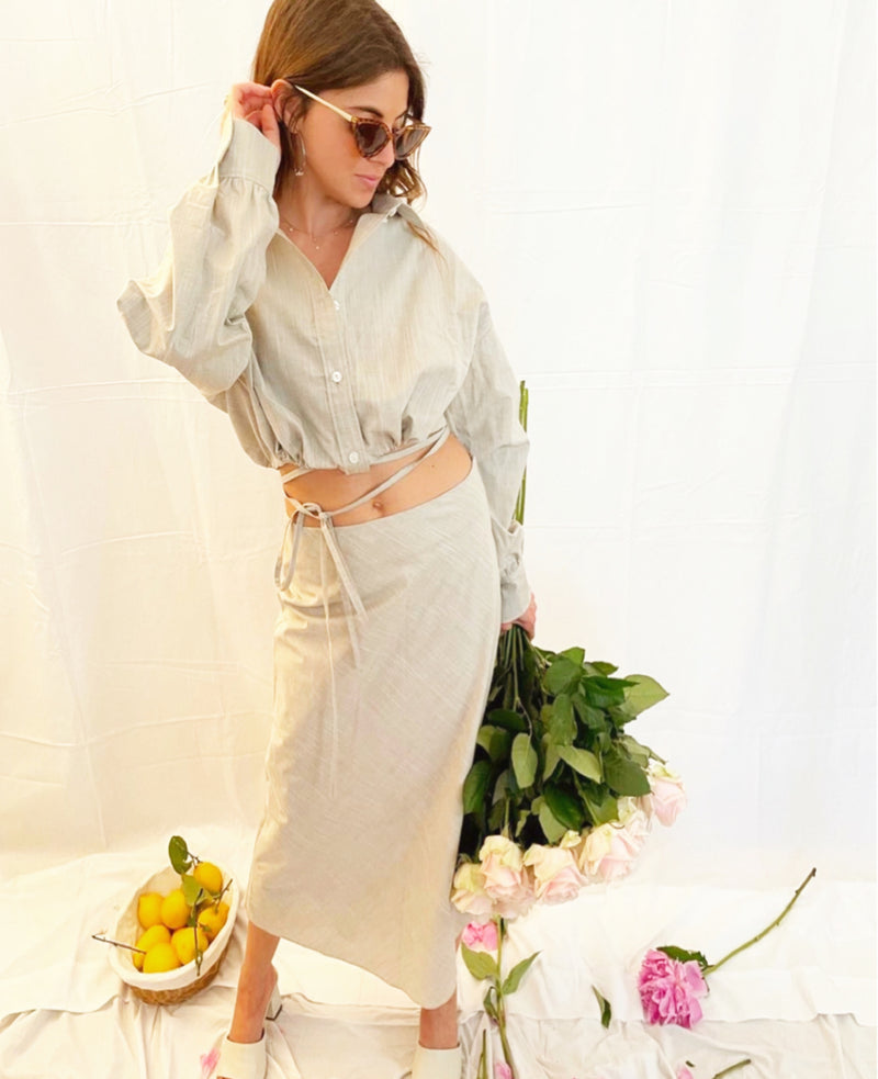 Georgia Beige Shirt - SS21 - Alexandra Rafie
