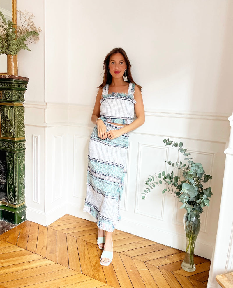 Bonbon Blue Skirt - SS23 - Alexandra Rafie